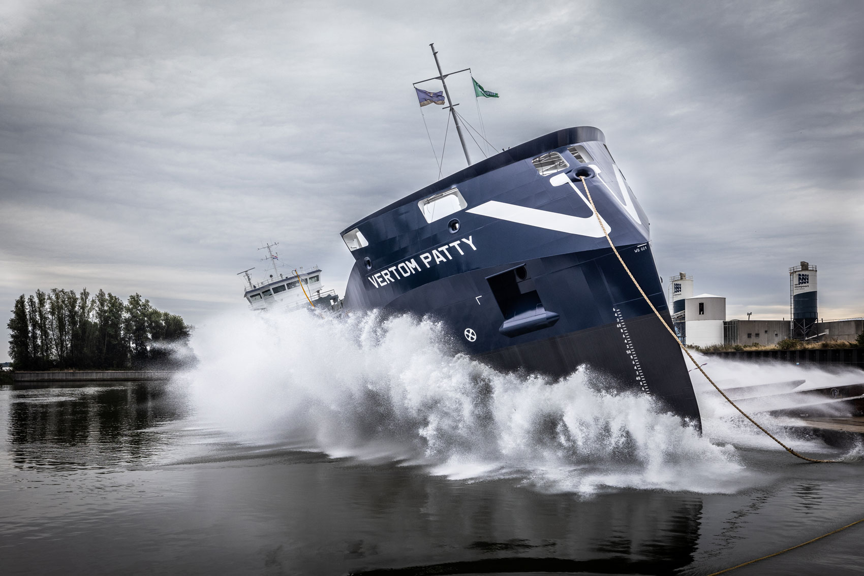 MV VERTOM PATTY, FIRST OF SERIES OF SIX 7,000 DWT LAUNCHED AT THECLA BODEWES SHIPYARDS